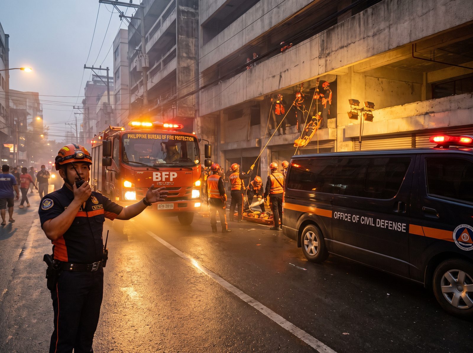 Civil defense responders in the Philippines