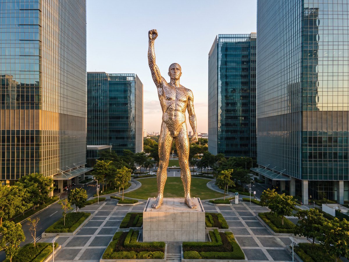 Heritage monument in a Manila plaza